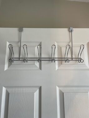 Over-the-Door Multi-Hook Hanger in Silver